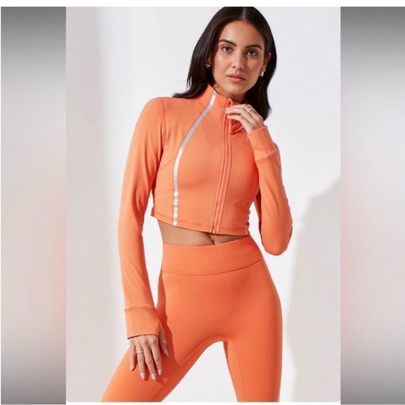 Noli Cropped Impact Jacket Orange Reflective Size Large - Picture 2 of 8